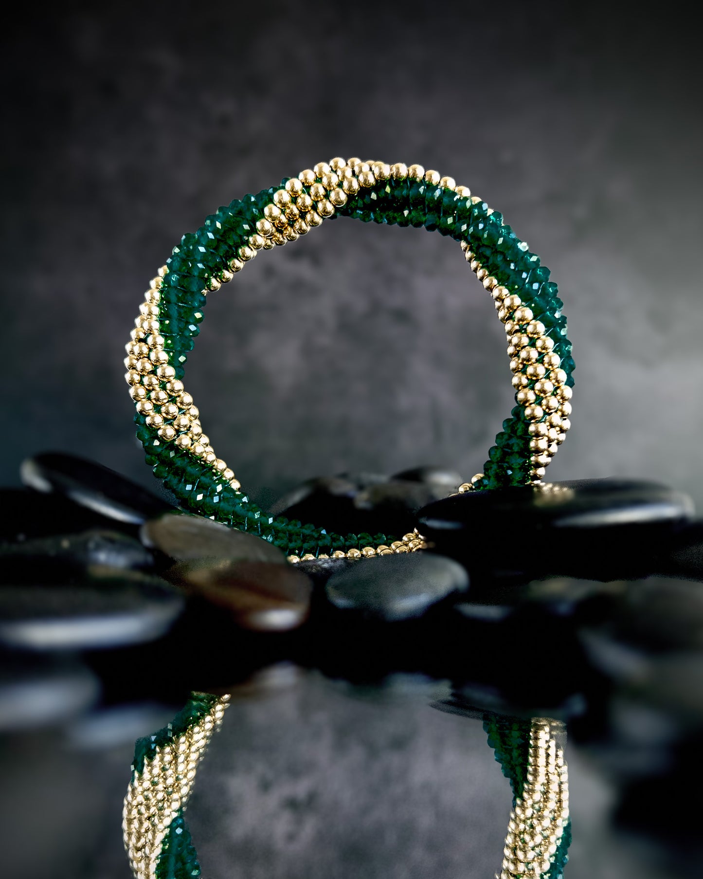 Elizabeth Green Agate & Gold Bracelet