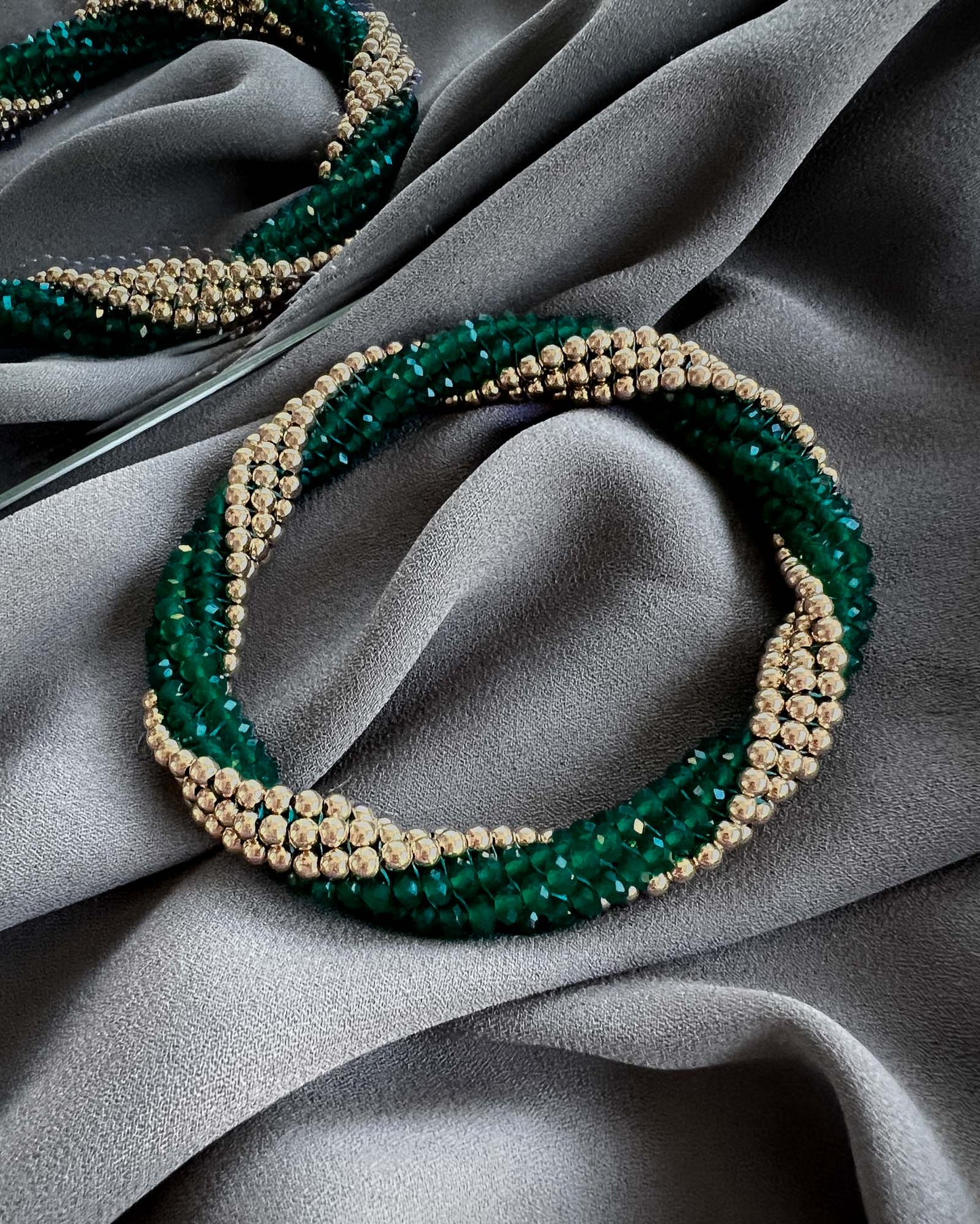 Elizabeth Green Agate & Gold Bracelet