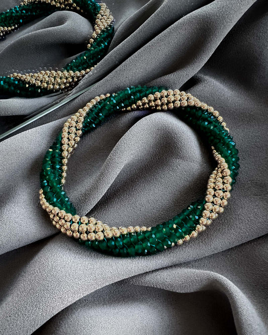 Elizabeth Green Agate & Gold Bracelet