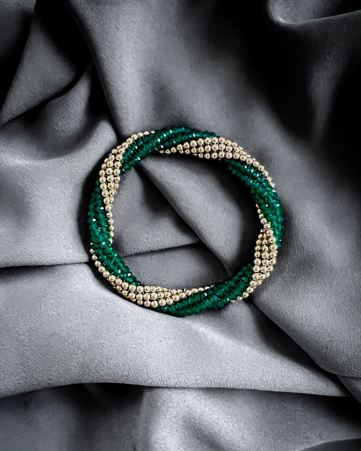 Elizabeth Green Agate & Gold Bracelet