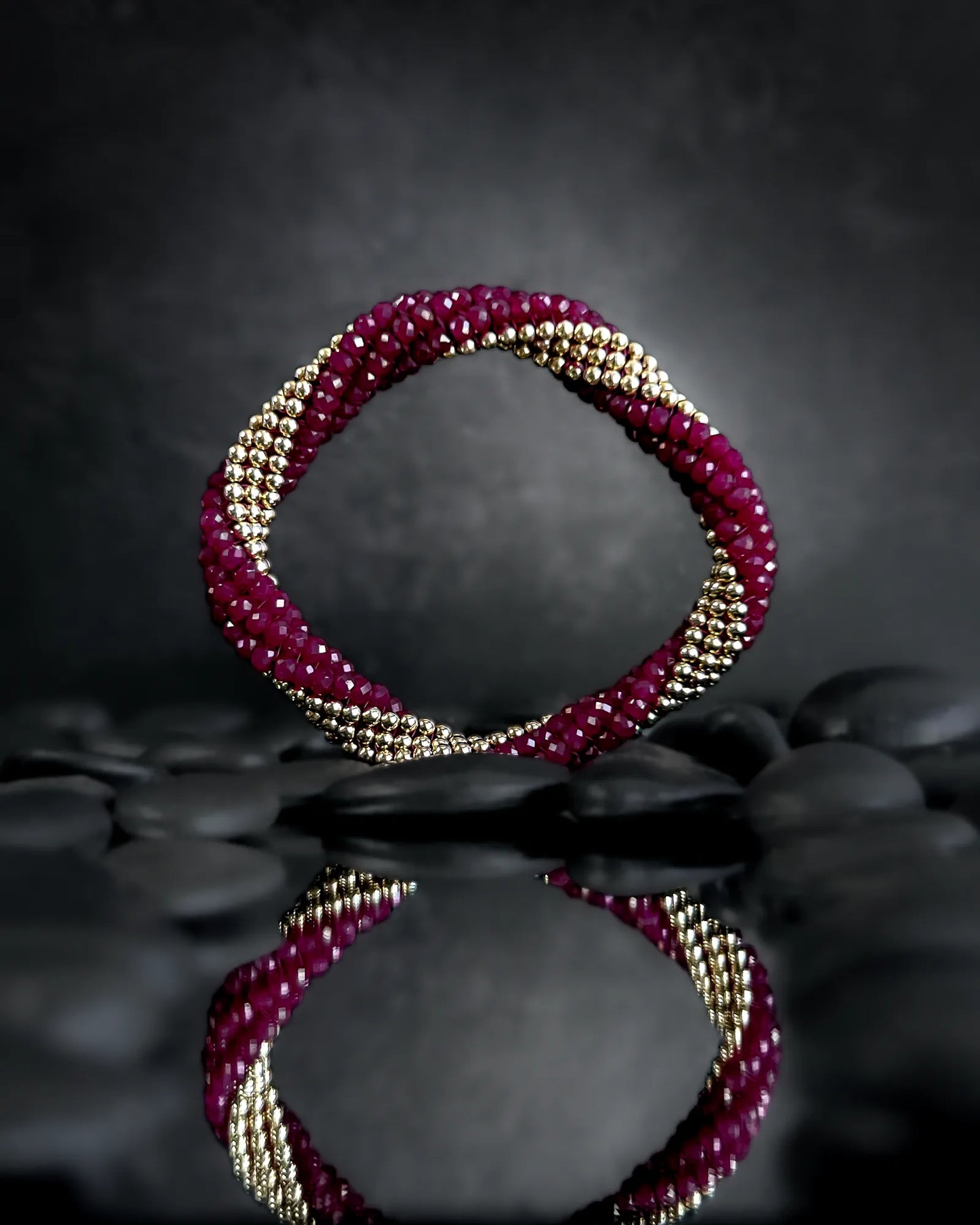 Elizabeth Ruby & Gold Bracelet