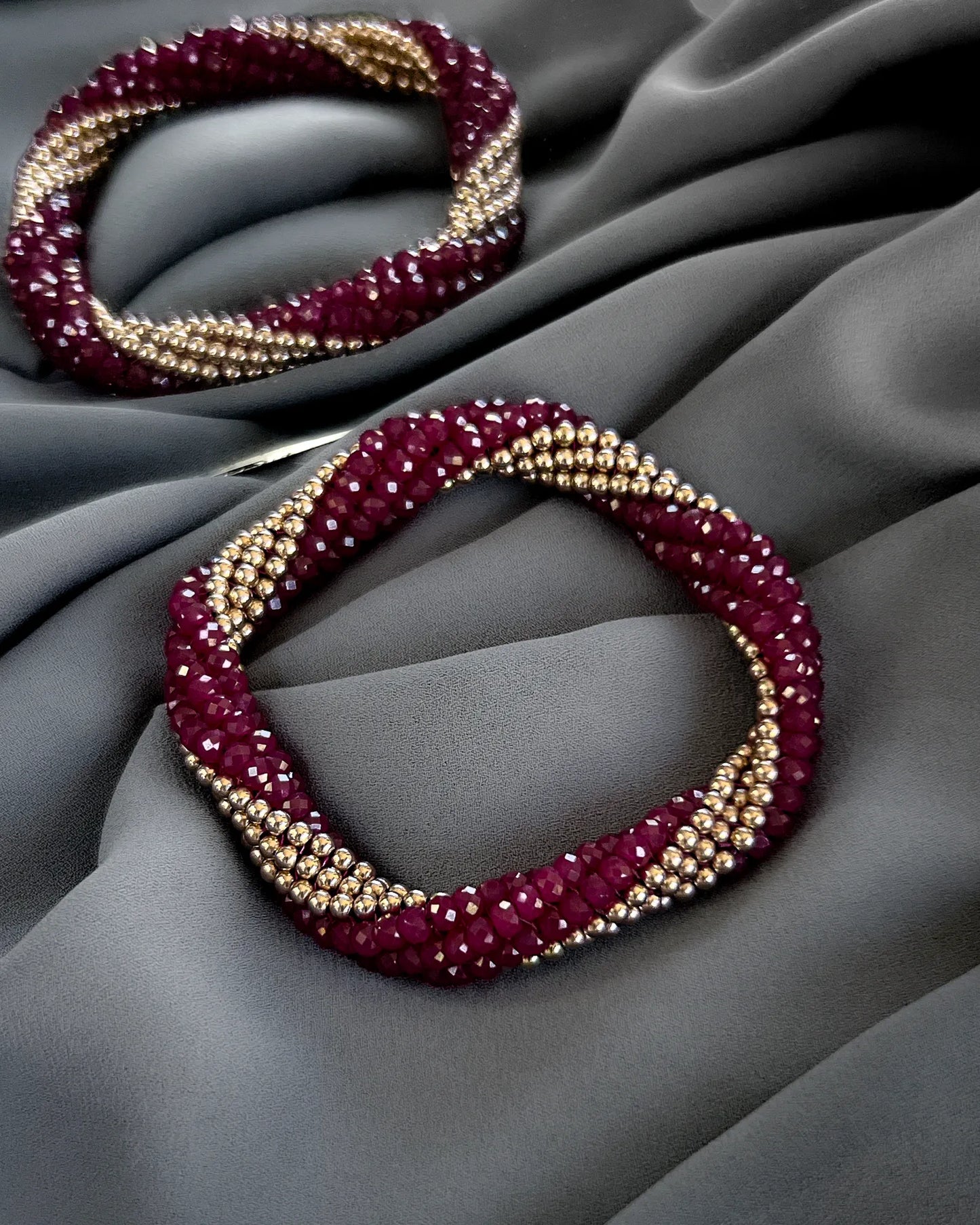 Elizabeth Ruby & Gold Bracelet