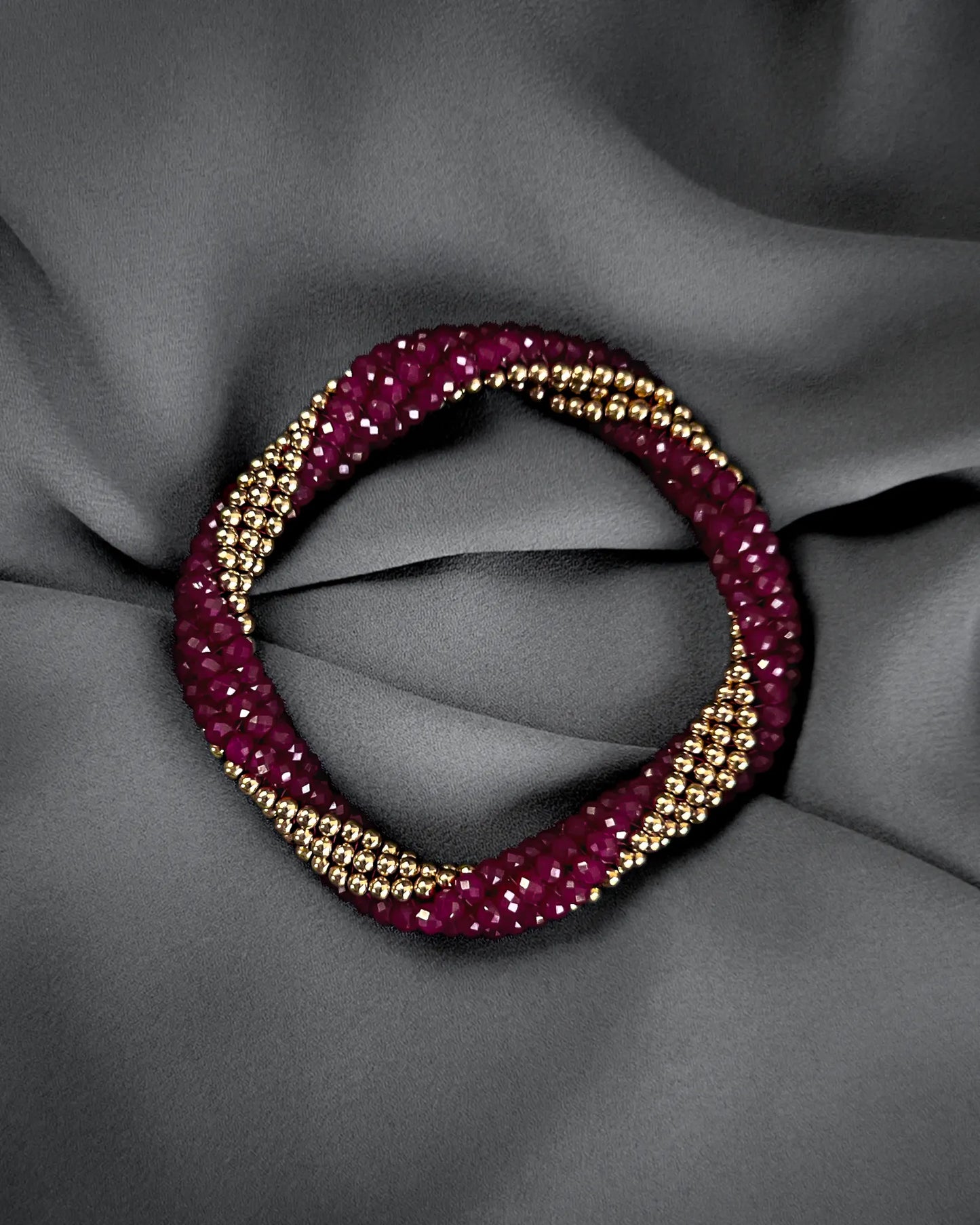 Elizabeth Ruby & Gold Bracelet