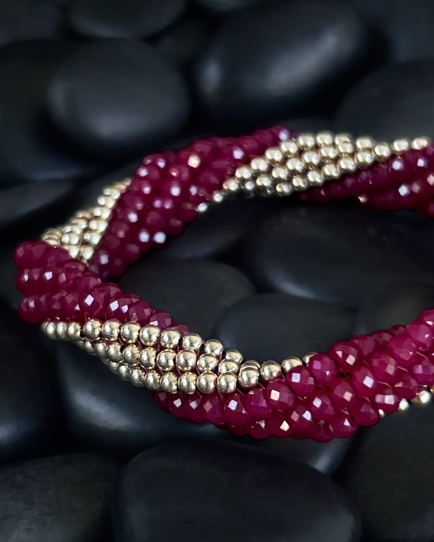 Elizabeth Ruby & Gold Bracelet