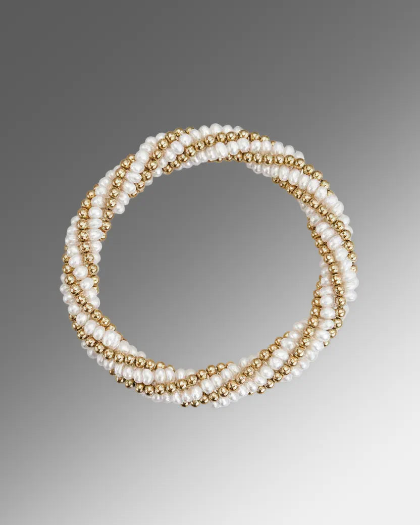 Rita Pearl & Gold Bracelet