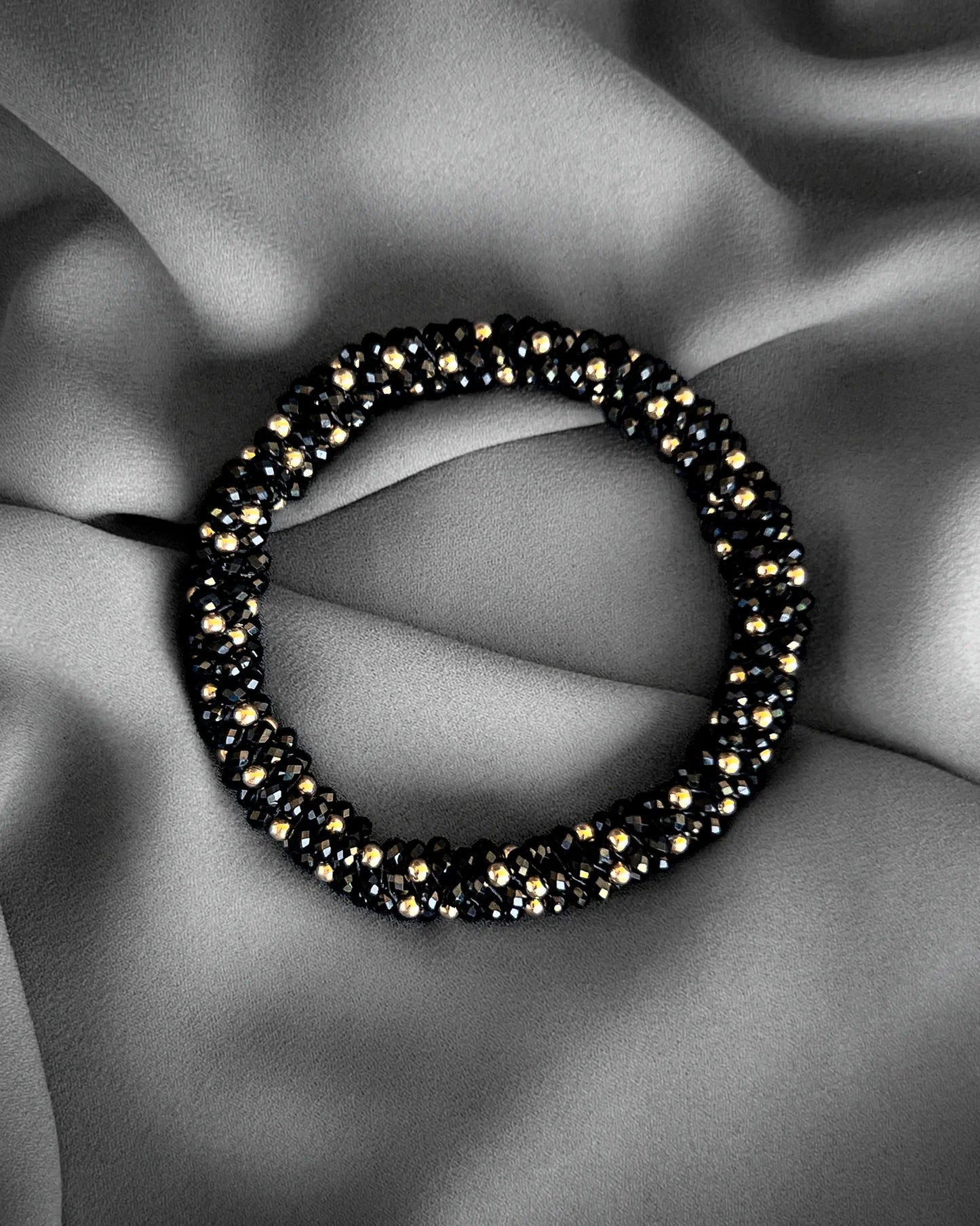 Sophia Black Spinel & Gold Bracelet
