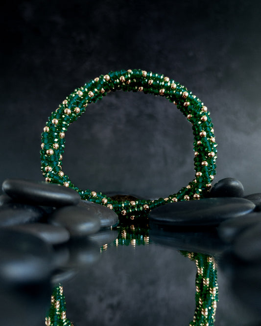 Sophia Green Agate & Gold Bracelet