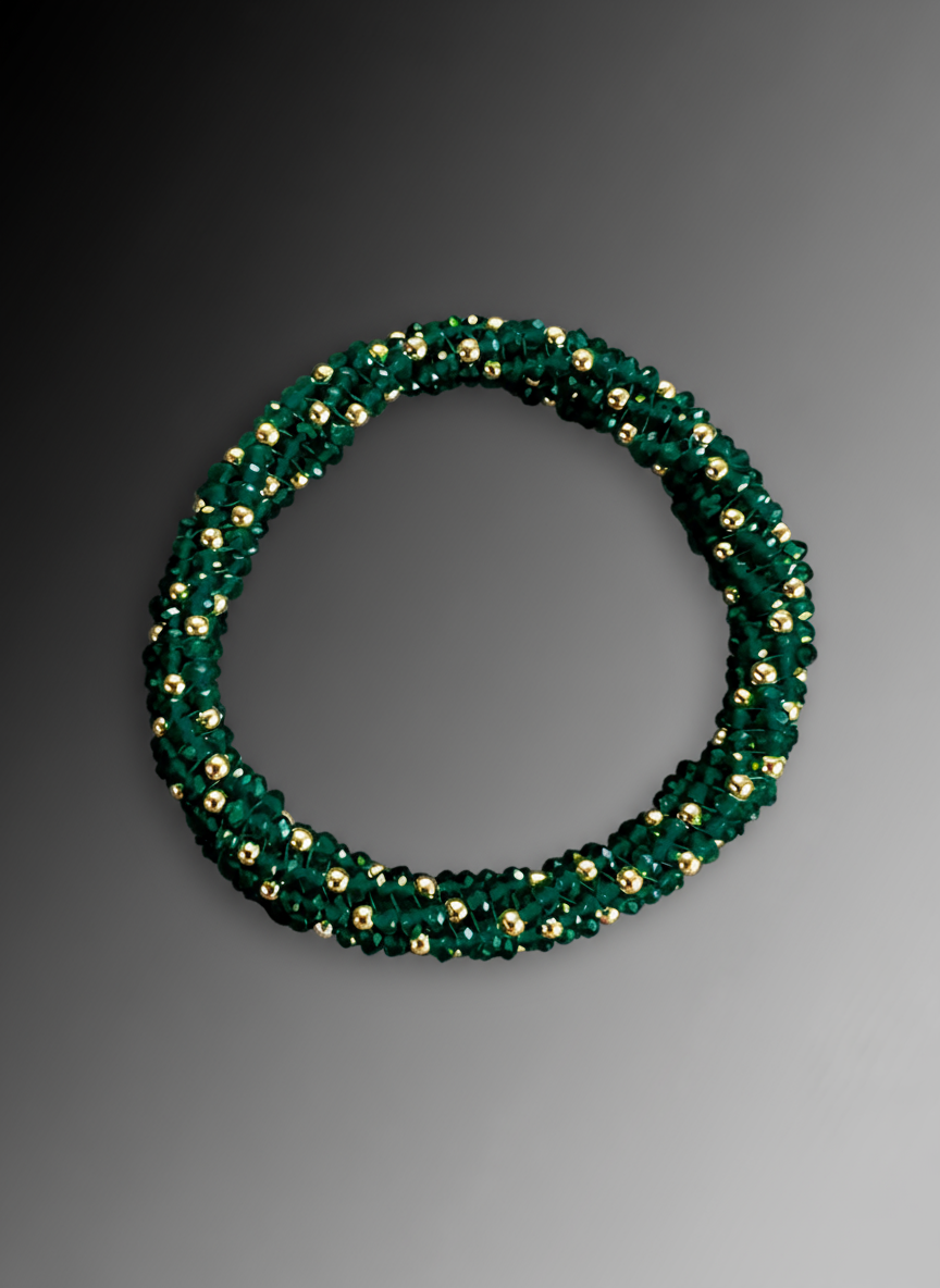 Sophia Green Agate & Gold Bracelet