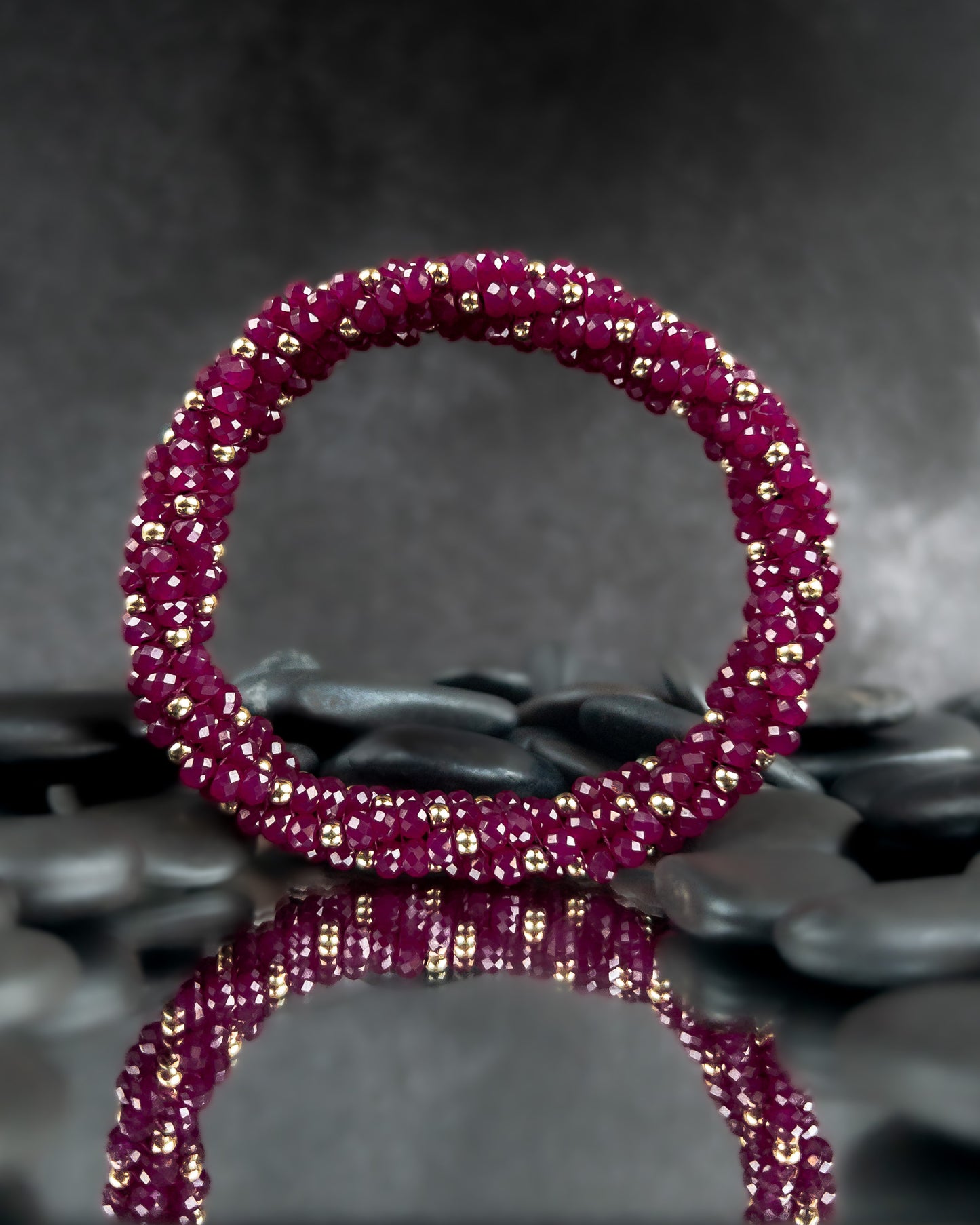 Sophia Ruby & Gold Bracelet