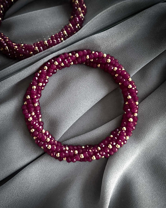 Sophia Ruby & Gold Bracelet