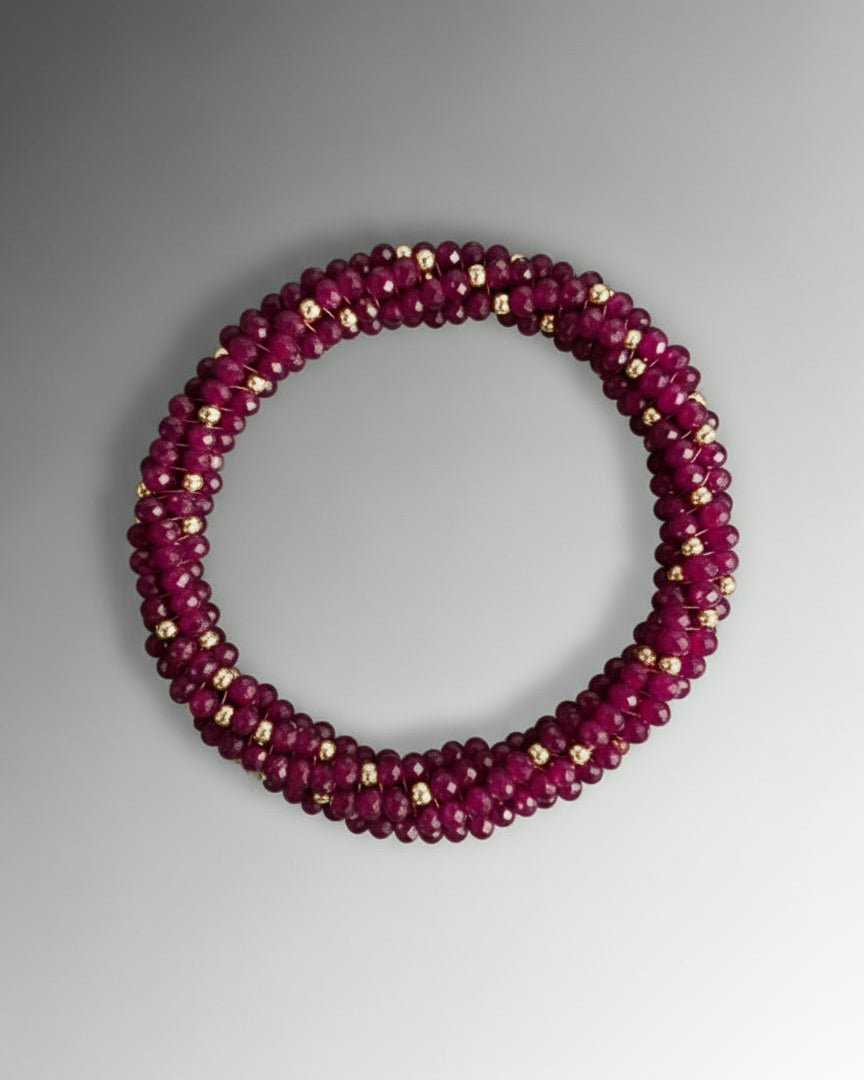 Sophia Ruby & Gold Bracelet